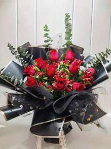 20 Stück Geschenkpapier, Blumen Geschenkpapier, 22,8x22,8 Zoll/58x58 cm Bouquet Geschenkpapier beidseitig bedruckt mit farbigen Blumen für Hochzeiten, Valentinstag, Geburtstage, Weihnachten, DIY Sträuße, geeignet für Raumdekoration, Heimdekoration, Schlafzimmerdekoration, Weihnachtsdekoration, Geburtstagsdekorationen, Herbstdekoration (Orange Rot und Braun)