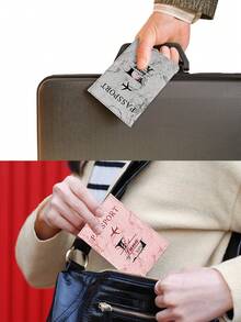 Customizable PU Leather Magnetic Lock Passport Holder, Travel Gift, Versatile, Multifunction, Colorful, Cute, Kawaii, Minimalist, Commuting, Business Casual, Custom, Personalized, Unique, Honeymoon Gift For Couples, Travel Essential - Multicolor - View 3