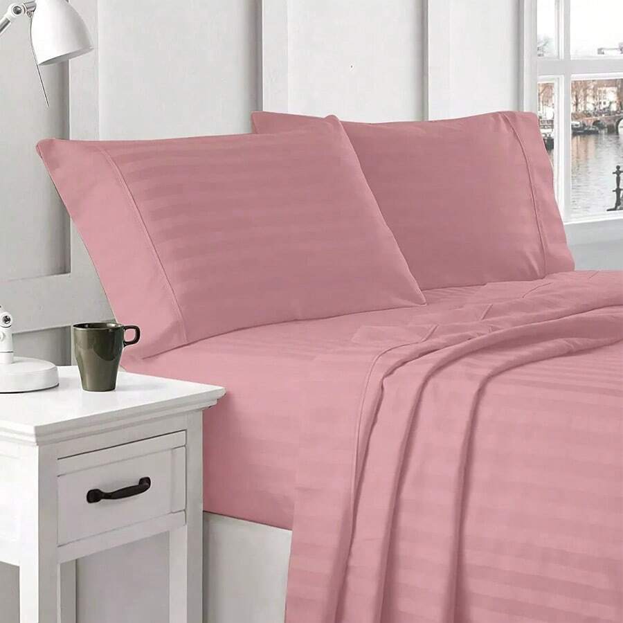 Conjunto de Sábanas Individuales suave Tacto Algodón | Perfectas para regalar en primavera. - Rosa vieja - Ver 1