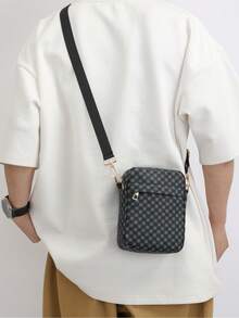 Mini sac de poitrine, sac à dos mode homme en tissu Oxford, sac bandoulière style coréen casual imperméable, sac à dos imperméable, sac banane porte-téléphone, sac de travail, sac de travail - Noir - Voir 6