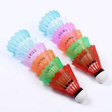 5 pièces/3 pièces/1 pièce Volants de badminton en plastique résistant au vent, durable, résistant aux chocs et aux chutes