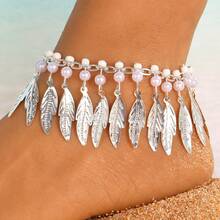 [Bohemian Style Anklet For Women] Personalized Fashion Shell Pearl Beach Resort Foot Decoration, Ocean Theme Ladies Elegant Beach Resort Photography Accessory Anklet, Suitable For Gifting Girlfriends, Mothers, Best Friends