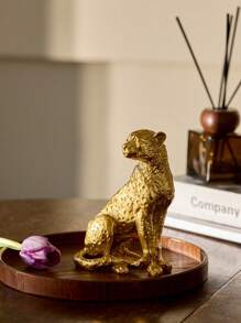 Cirelle 1pc Leopard Shaped Resin Desktop Ornament, Vintage Craft Decorative Figurine Suitable For Study, Foyer, Office, Hotel Best, Rama Comfort Home,Cozy Home, Special Gift, High-End Cafe Supplies, Gifts For Parents, Birthday Gift