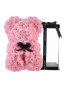 1 Set Eternal Rose Teddy Bear Gift Box, Cute & Romantic Holiday Gift, Suitable For Mother's Day, Valentine's Day, Birthday Party