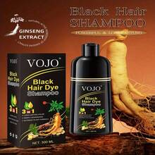 Shampoo Tinte Cubre Canas Y Barba Café Oscuro o Negro Natural Argán 420 ml , Negro natural VOJO 500ml,Coconut Black 500ml ,Marron Oscuro VOJO Argán 500ml - Negro puro - Ver 4