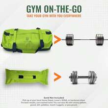 Magna REX Training Sandbags For Fitn Sand Bags Heavy Duty Workout Cross Fit Equipment + Weighted Kettlebell Adjustable - BrightGreen - View 6