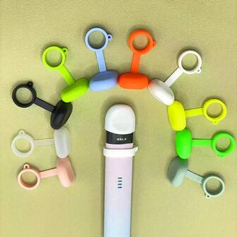 1pc Personalized Silicone Dust-Proof Cap/Universal E-Cigarette Dust Cap, DIY With Lanyard Or Chain For More Fashion, Suitable For RELX, YOOZ And Most E-Cigarette Atomizers