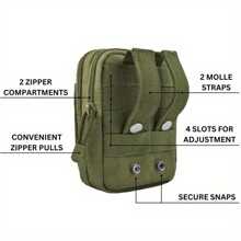 1pc Men's Tactical Slim Fanny Pack Mobile Phone Storage Small Waist Bag, Waterproof Nylon Multifunction Casual Fanny Pack Waist Travel Bag For Outdoor Sports