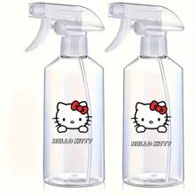 Sanrio 1pc Hello Kitty Portable Mist Sprayer - Fine Continuous Mist, Various Sizes Available, For Hairstyling, Plants, Cleaning, Hair & Skin Care, Reusable, Essential For Hairstyling | Transparent Bottle