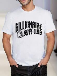 Camiseta con temática del Club de Chicos Billionarios para hombre ,220 g/m², nueva camiseta informal de verano de algodón con cuello redondo y manga corta (1 unidad)