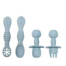 סט של 4 כפיות האכלה מסיליקון לתינוקות, קל לאחיזה, מתאים לשימוש יומיומי - ריבוי צבעים - ראה 10