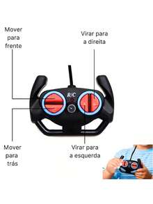 Carrinho De Controle Com Farol 5 Funções Premium Preto - Preto - Visão 11