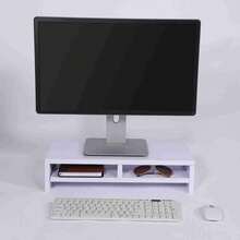 Desktop Monitor Stand LCD TV Laptop Rack Computer Screen Riser Shelf Office Desk Purplish White - Multicolor - View 7