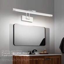 Barre lumineuse murale de salle de bain de 50 cm, montée sur bras articulé. Luminaire décoratif pour miroir de salle de bain, variateur 3 couleurs avec interrupteur à mémoire, 15W. Convient pour la salle de bain, le salon, la chambre, le couloir, la salle d'exposition/de lecture/à manger/bar/chambre/café/salle à manger/magasin de vêtements/salon/musée