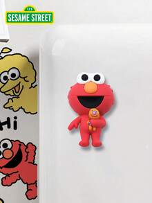 Sesame Street 1pc  Officially Licensed Elmo With David Refrigerator Magnets Fridge Sticker Fridge Magnets Cartoon Fridge Magnet Stickers Cute For Magnet Boards Fridge Home Office Decor - Red - View 1