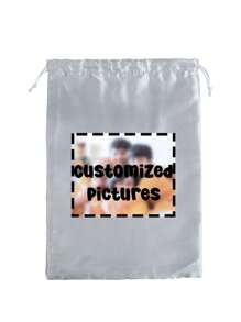 1pc Customized Soft Drawstring Bags For Hair Extensions, Wigs & Tools - Silky Satin Storage Pouches In Pink, Beige, Black, Red - Ideal For Travel & Organization, Personal Care Accessories