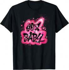 Camiseta de cumpleaños con ilustración retro de aerógrafo, estilo clásico de los años 90 - Negro - Ver 1