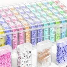 1 pezzo Scatola organizer per pittura a diamanti 5D DIY, contenitore in plastica trasparente per articoli da fai-da-te con molletta, sigillo ermetico, superficie liscia, scomparti integrati per perline, perline sciolte, arte di unghie, resistente alle intemperie, ideale per Natale e Ognissanti, capacità inferiore a 0,09 metri cubi, altezza inferiore a 68,58 cm