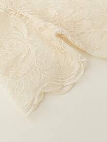 1pc Women's Elegant Lace Blouse (Not Including Inner Top)