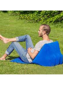 1 Stück Premium PVC Velours Dreieck Strandmatte, aufblasbare Stütze, faltbare Schlafunterlage, geeignet für Outdoor-Aktivitäten, feuchtigkeitsabweisend & tragbares Design