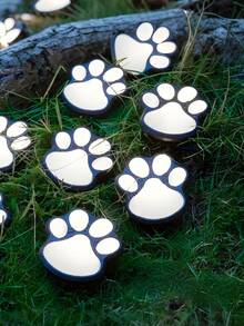 1 件太阳能花园灯太阳能爪印灯，防水 LED 爪印太阳能灯，动物设计花园路径照明，太阳能 LED 狗爪灯，狗/猫/小狗动物花园爪灯，用于户外装饰和照明照明（2 种款式可选），路径、草坪、庭院、户外装饰、露台、母亲节毕业礼物、秋季装饰圣诞装饰家居装饰户外装饰 - 彩色 - 查看 2