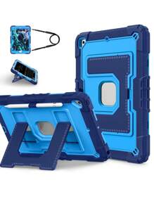 Military Industry Anti-Fall 1pc Large Stand Tablet Case Compatible With IPad Mini6 (2021) / Mini7 (2024), IPad 10.2 7th 8th 9th (2019/2020/2021), IPad 10th 10.9 (2022)/IPad(A16) 11" (2025), IPad Air4 10.9 (2020), IPad Air5 10.9 (2022), IPad Air 11" M2/M3 (2024/2025), With Pencil Slot