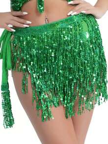 1PC Belly Dance Hip Towel Dance 4-Layer Sequined Tassel Waist Belt Bohemian Belly Dance Waist Chain Dance Waist Towel(The Outer Packaging Of The Product Is Shipped Randomly)Product Color Shipped With - Multicolor - View 22