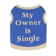 1pc Versatile Lightweight Sleeveless Vest, Minimalist Letter Design, Suitable For Cats & Dogs, Summer - Blue - View 12