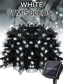 1pc Solar String Lights Outdoor Light Strings Waterproof 22M/12M/7M/5M ,20/50/100/200LED Solar Powered String Light With 8 Lighting Modes For Garden Patio Yard Fence Christmas Tree Decoration With Fairy Lights Ambience Warm White/Multicolor/White For Outside Tree , Courtyard,Wedding, Gazebo,Party, Home, Lawn, Camping And Holiday Decor Garden Lights