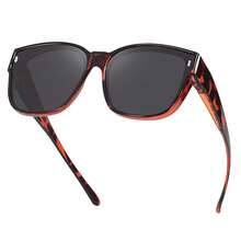 1pc Polarized Fit Over Sunglasses For Women, Oversized Sun Glasses With UV400 Protection For Outdoor/Driving Fashionable Shade Elegant Outfit Family Outings Travel Vacation Holiday - 彩色 - 查看 12