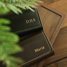 1pc Customized Engraved Faux Leather Eyeglasses Case, Suitable For Men And Women - Minimalist Style Glasses Frame With Personalized Letters - Durable And Easy To Clean - Ideal Gift For Parents