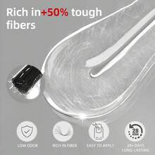 XEIJAYI 3pcs 15ml Fiber Rubber Base Gel Nail Polish Starter Pure Soak Off No Wipe Nail Gel Polish Suitable For Home Manicure DIY - Trong sáng - Xem 2