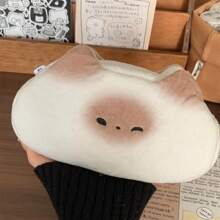 1pc Cute French Toast Shaped Large Capacity Pencil Case/Stationery Pouch For Students