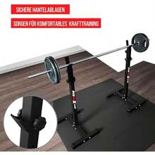Freestanding Barbell Squat Rack Bench Pr Station With 180kg Capacity + Weight Plate Storage Adjustable From 94150cm Home Gym Equipment 180kg Weight Capacity