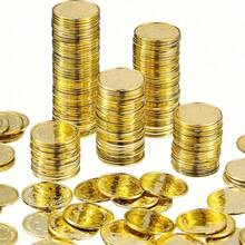 50pcs Plastic Pirate Coins Treasure Hunt Fake Gold Coins Party Favors Pirate Adventure Theme Party Supplies, Christmas Gift - Multicolor - View 21