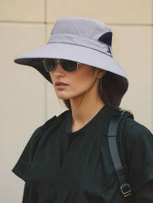 1 件宽边全脸和颈部保护太阳帽，适合钓鱼、徒步旅行、丛林、防紫外线 - 附面罩遮陽帽 - 查看 10