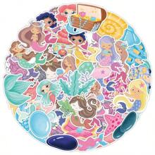 50 pezzi adesivi doodle serie rosa carina, adesivi doodle unicorno, adesivi cartone animato sirena, adesivi doodle coniglio carino, adesivi impermeabili per computer portatile, tazza d'acqua, bagagli, all'ingrosso adesivi decorativi per organizer