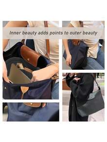 2025 Purse Organizer Insert,For Tote Bag Organizer Insert Multi Pocket Felt Handbag Organizer Zipper Bag Organizer Inter Bag Gifts For Women Travel Accessories Travel Essentials - Dark Grey - View 4