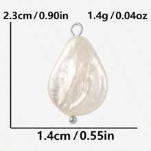 1 件奢华时尚设计天然淡水珍珠吊坠，不对称形状，适合 DIY 珠宝制作项链和耳环配饰 - 天然珍珠1pc - 查看 34