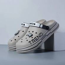 Men's Breathable Slip-On Sandals, Fashionable Peep Toe Slides, Soft Sole Beach Slippers, Versatile For Indoor & Outdoor Wear, Spring/Summer - Grey - View 7