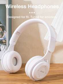 Wireless Over-Ear Headphones,With Microphone, HiFi Stereo Foldable Lightweight Headset, Volume Control Stereo 3.5mm Wire Headset For Deep Bass For Home Office Cellphone PC Ect.Christmas/Gifts/