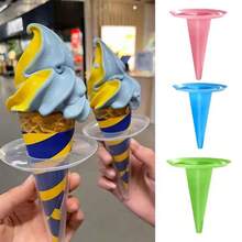 5 Anti Drip Cone-Shaped Ice Cream Racks, Multiple Colors, Anti Drip Ice Racks, Frozen Snack Racks, Popsicle Racks, Ice Cream Tools - Multicolor - View 1