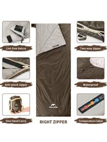 Naturehike LW180 Mini Envelope Sleeping Bag, Outdoor Camping Portable Linkable