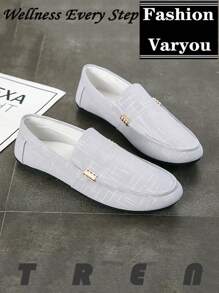 Men's Loafers, Summer New Anti-Slip Wear-Resistant Flat Comfortable Slip-On Shoes, Outdoor Casual Driving Shoes, Large Size Breathable Moccasins, Fashion Luxury Odor-Proof Canvas Upper Sneakers, Colorblock Espadrilles All Season Slouchy Shoes