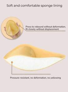 1 Pair Of Double Sided Self-Adhesive Bra Pads, Chest Pads Adhesive Pads, Reusable Padding Pads, Bra Bikini Invisible Thickened Chest Pads Waterproof For Swimming