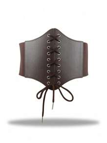 1pc Medieval Wide Leather Belt, Viking Knight Antique Belt, Women's Leather Corsets Lace-Up Sexy Body Shaper Gothic Clothing Corsets Medieval Belts Halloween