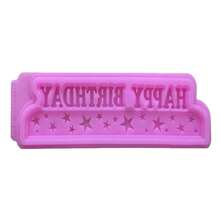 Baking Mold Tools Accessories Supplies Happy Birthday Shape Molds Handmade Creative Cake Fondant Cookie Chocolate Cutter - Multicolor - View 8