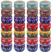 10 Peças Conjunto de Jarros de Vela Redondos Florais Boêmios com Capacidade de 70g para Artesanato de Velas DIY, Armazenamento de Artes e Artesanato, Ótimo para Iniciantes e Hobby, Perfeito para Presentes de Natal, Halloween, Páscoa, Ação de Graças e Dia dos Namorados!