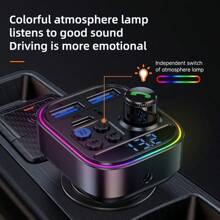 5,3 cm kabelloser FM-Transmitter für Auto - Typ C PD30W QC3.0 Adapter - Freisprechsystem, unterstützt TF-Karte und USB-Stick