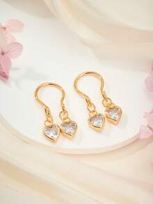 AVYRING 2pcs Adjustable Fake Nipple Jewelry, Clear Heart-Shape CZ Fake Nipple Rings, Stainless Steel Fake Nipple Piercing Silver Gold - Multicolor - View 6